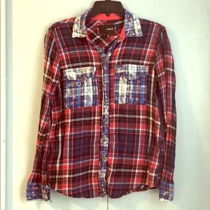 HURLEY distressed flannel